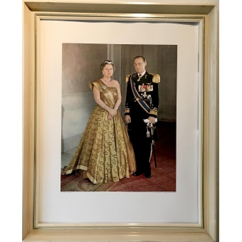 Het officiële statie portret van oud Koningin Juliana en Prins Bernhard (Vintage)